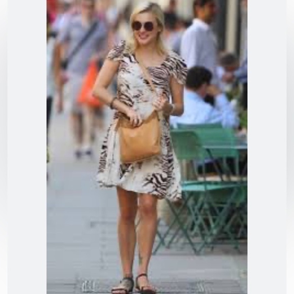 Mulberry Silk Dress Short Sleeve Shift Dress Made in England Animal Print - Picture 2 of 8